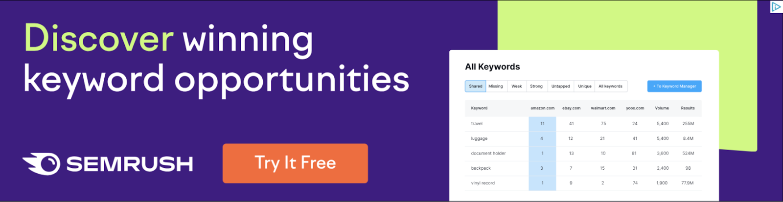 Semrush advertisement
